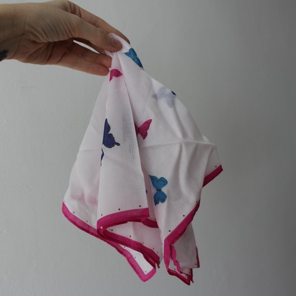 Hanae Mori Iconic Butterfly Square Scarf - Picture 2 of 9